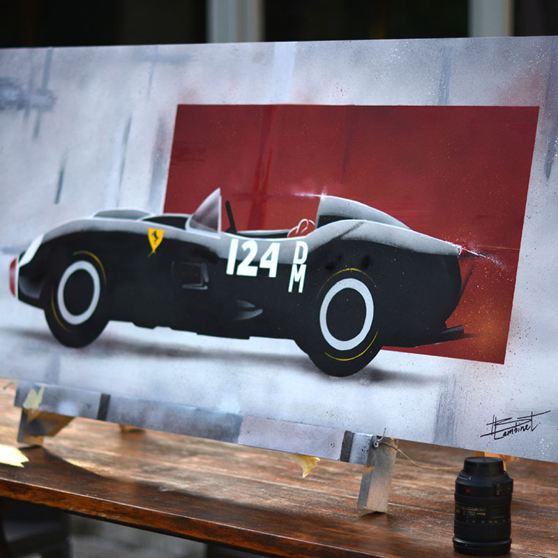 Peinture Ferrari 250 Testa Rossa - apercu