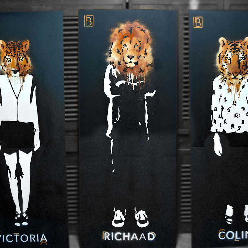 Peintures big cats trio - apercu