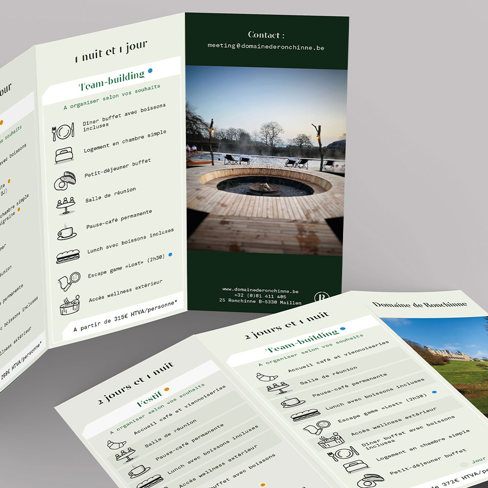BL-Graphics - Domaine de Ronchinne - dépliant