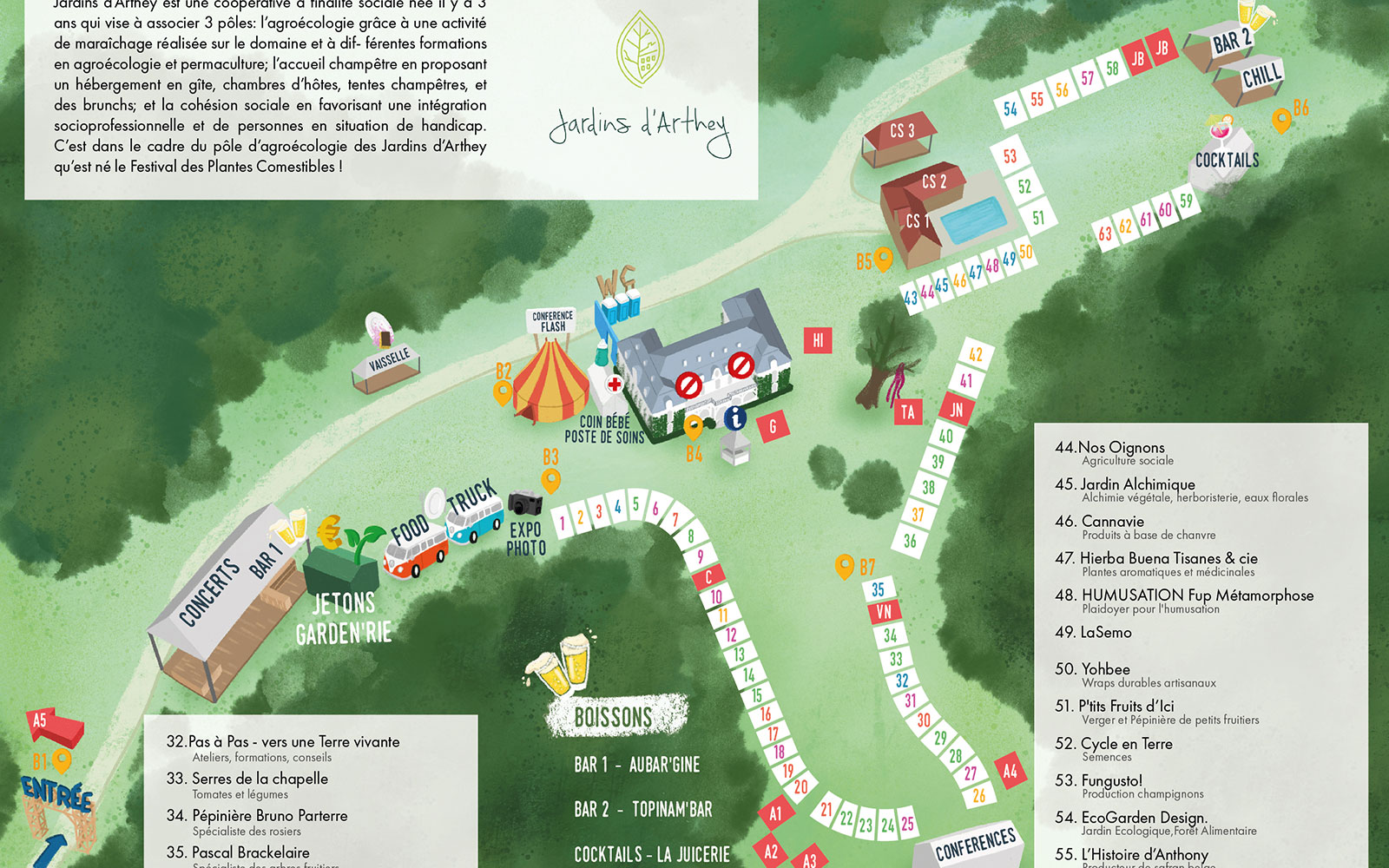 BL-Graphics - Festival des Plantes Comestibles - dépliant 2019